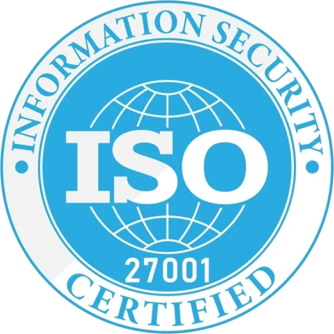 ISO 27001 information security certified