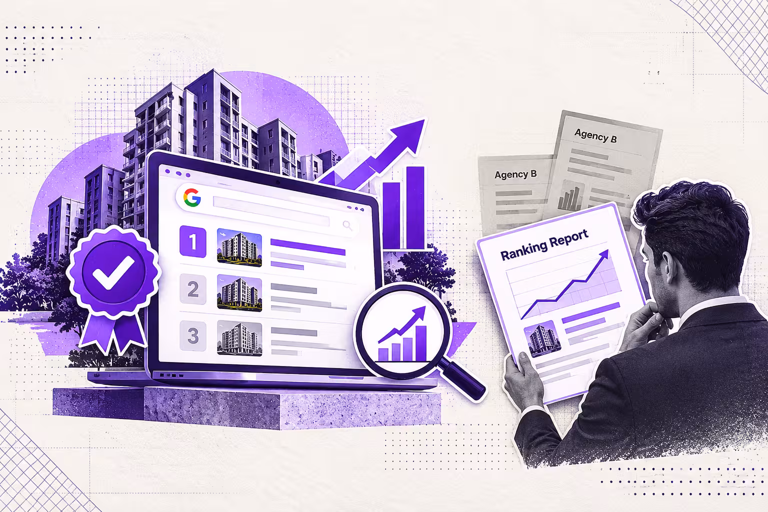 Real estate brands running ads and social with organic gaps